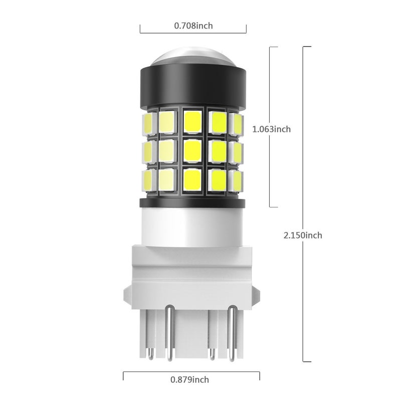 Alla Lighting T25 3157 3156 Strobe Reverse Light LED Bulbs, 6000K Xenon White Super Bright Flashing Back-up Lamps 2835 39-SMD 3056 3156 4057 3457 3057 3157K 4157K - Image 5
